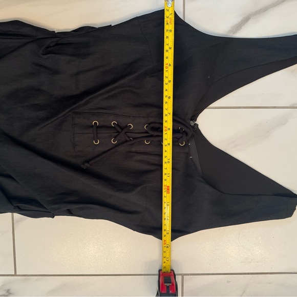 Nicole Miller Scoop Neck flattering stretch linen size 8 dress - Picture 7 of 10